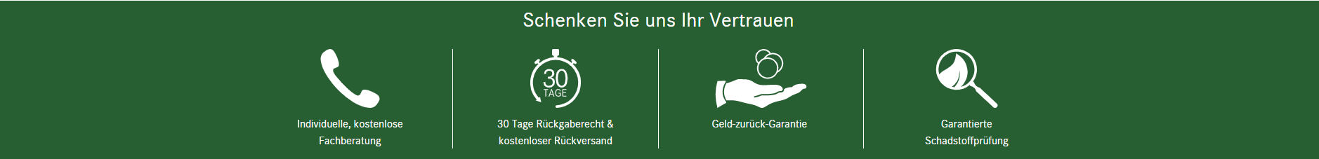 Beispiel vertrauensbildende Elemente (Quelle: allnatura)